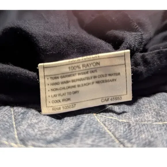 Ariat Woman's Size M Navy Blue Rayon Embroidered Bodice Sundress Cowgirl - Picture 9 of 9